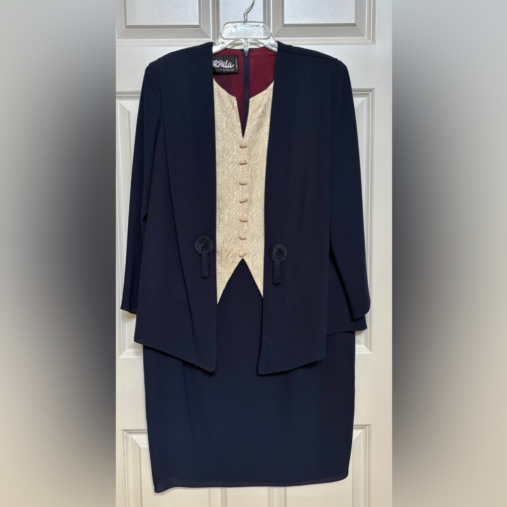 Elegant Navy and Cream Women's Jacket